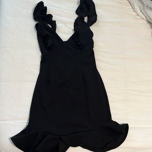 Black, ruffled, Hello Molly Homecoming dress